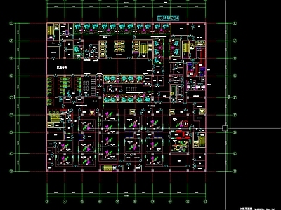现代医院建筑 综合医院 回字形 全科室 施工图