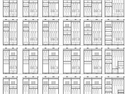现代柜子 100套成品 模块图库 施工图