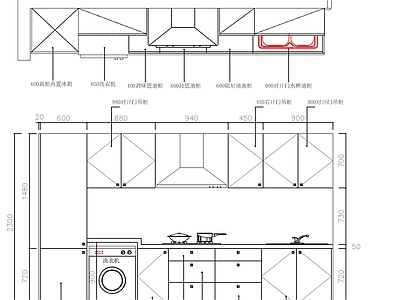 现代柜子 7套布局 施工图