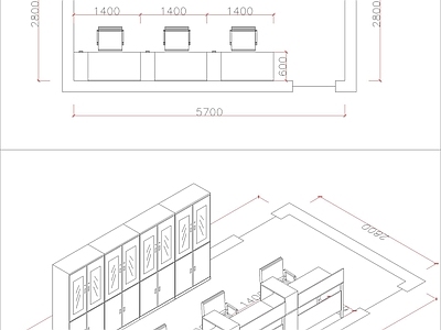 现代其他商业空间 办公家具平面图 立体图 三维图 效果图 施工图