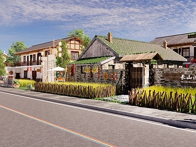 现代中式乡村民房 乡村旅游民宿农家 乡村民房民居院落 美丽乡村旅游休闲 乡村菜园 乡村房前屋后美化