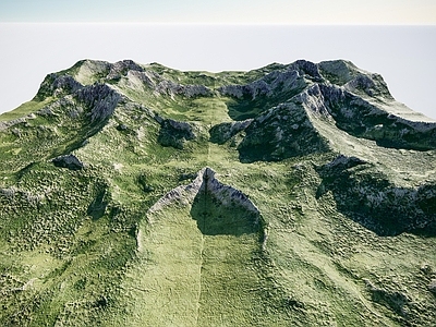 现代山 现代山体地形 山脉山峰 群山山地公园 森林山脉