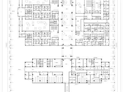 现代医院建筑 三甲综合医院 全科室 施工图