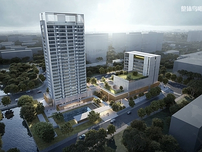 现代酒店建筑 余姚四明路商住综