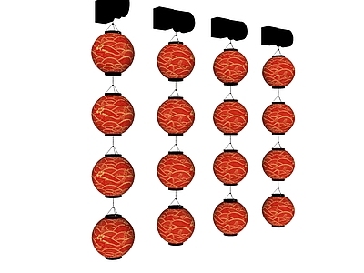 中式新中式灯笼 红灯笼 球形灯笼 吊灯