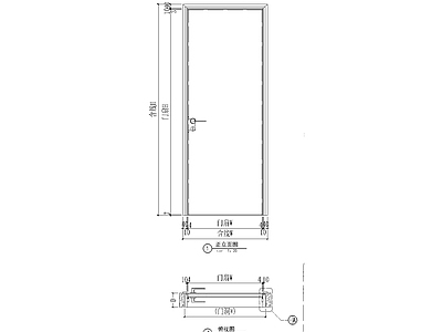 现代极简门节点 大样 详图 施工图