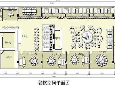 新中式中餐厅 中餐厅设计平面图 中式餐厅设计平面 餐厅设计平面图 施工图