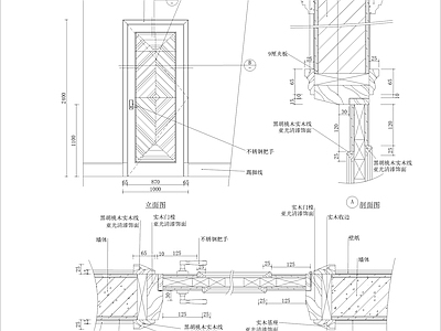 现代门节点 的节点大样图库 施工图