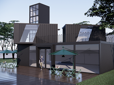 现代商场建筑 集装箱 集装箱 现代商业集装箱