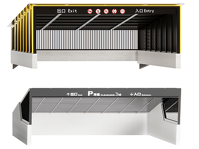 现代停车场 入口 地下