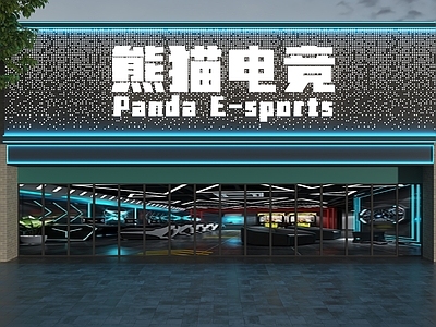 现代门头 电竞馆头 电竞头 网咖头 网吧头 电竞网咖头