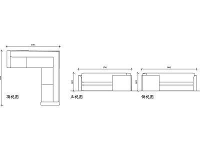 现代沙发 单人转角布艺 布艺 转角设计 布艺设计 施工图