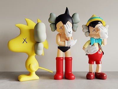 现代雕塑摆件 玩偶 公仔 kaws 暴力熊 手办