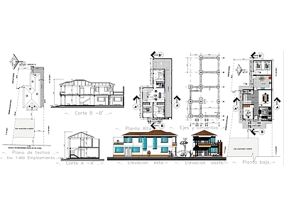 现代住宅楼建筑 独栋住宅项目 自建房 施工图