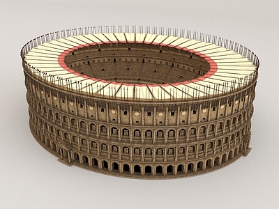 欧式艺术风格建筑 罗马斗兽场 地标 建筑物