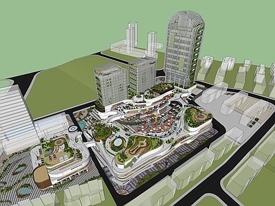 现代商场建筑 商业综合体