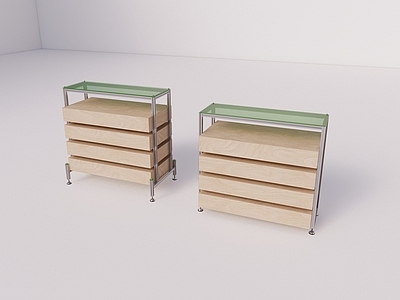 现代储物柜 铝型材海洋板 抽屉边柜 工具柜