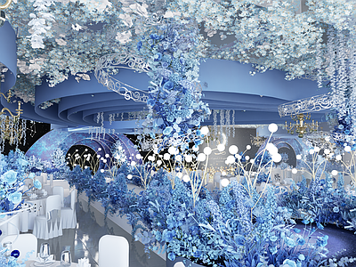 现代轻奢宴会厅 星空 海洋 婚礼 婚礼堂
