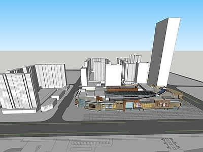 现代商场建筑 商业综合体 商场 万象城 中心商业