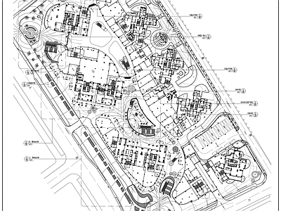 现代商业景观 提升工程 漾街区景观工程 施工图 商业景观
