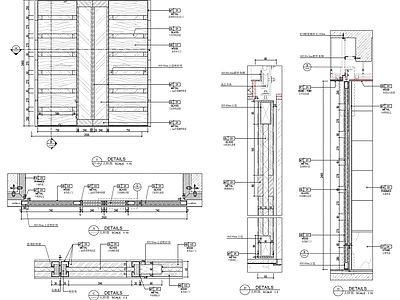 现代门节点 施工图