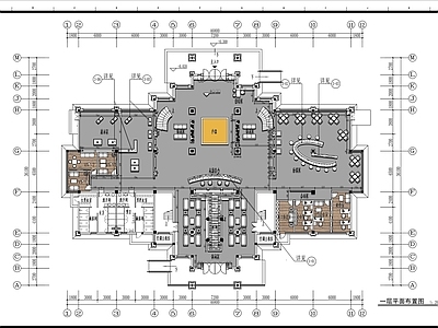 现代轻奢售楼处 武汉小区会所 施工图