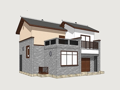 现代乡村民房 川西民房 乡村自建房 乡村别墅