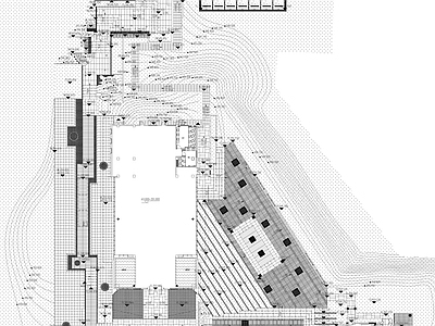 新中式庭院 园景观 园 展示区 施工图
