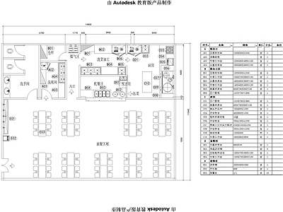 现代食堂 城管食堂设计图 施工图