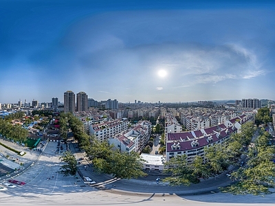 现代城市HDR 城市生态绿化全景