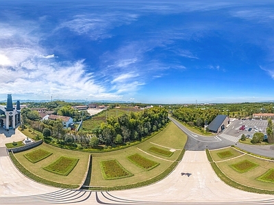 现代城市HDR 城市生态绿化全景