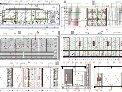 现代工装图库 工装立面 立面 工装 施工图 工装图库