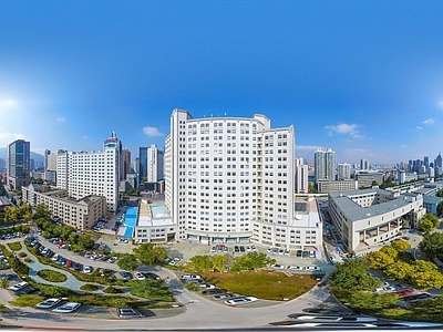 现代城市HDR 城市生态绿化全景