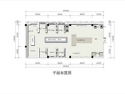 新中式其他文化空间 汉服展览馆平面图 汉服展览室平面图 服装展览馆平面 施工图