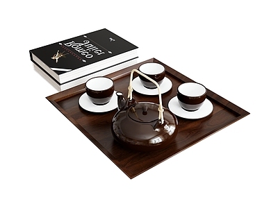 茶具 茶杯 茶壶茶盘 书本