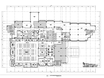 现代整体办公空间 2400平办公 金融公司办公 办公 施工图