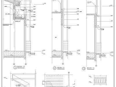 现代新中式商业街 富人区商业街建筑 施工图