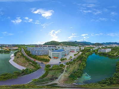 现代城市HDR 城市生态绿化全景