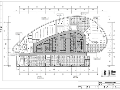 现代整体办公空间 3265平办公 办公 施工图