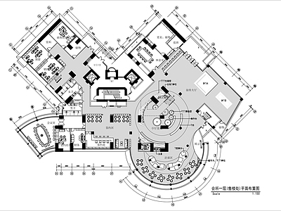 现代会所 两层综合休闲娱乐 施工图