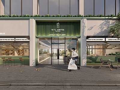 现代工业其他店铺 咖啡店 奶茶店 门头设计