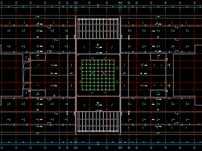 现代学校建筑 大学建筑施工平面 施工图
