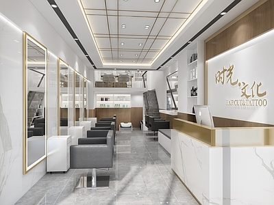 现代其他商业空间 现代理发店