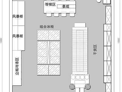 现代超市 干货土特产超市 施工图