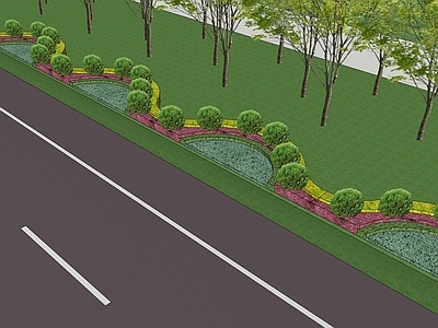 现代广场景观 绿化 绿化 公路绿化