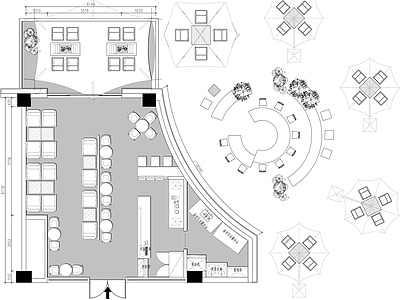 现代其他餐饮空间 露营地摊清吧咖啡 施工图