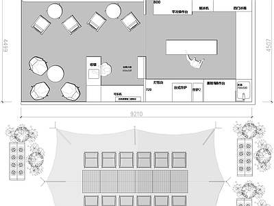 现代其他餐饮空间 营地咖啡店清吧 施工图