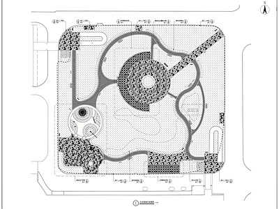 现代公园景观 滨河新村社区公园 社区公园详图 口袋公园详图 施工图