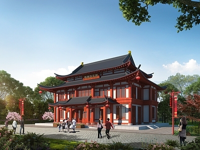 中式其他商业建筑 唐代 中式 风情街