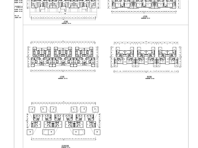 现代住宅楼建筑 叠拼 T4 住宅 施工图